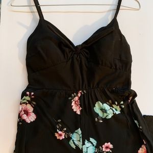 Black Floral Jumpsuit size M for women
